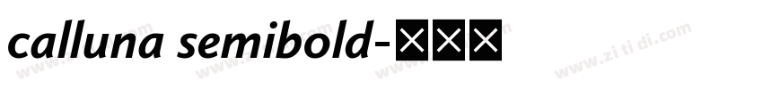 calluna semibold字体转换